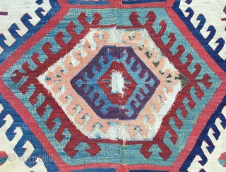 End of 18th Century’Central Anatolian Konya Kilim Early 19th Century 
Size:120x310Cm
        3’11x10’1”              