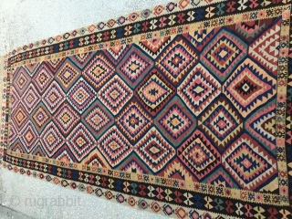 Caucasian Kilim Size/144x328 / 4’8x10’9”                            