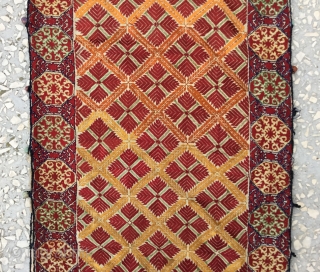 Pillow-Cover,Swat Valley(Pakistan). India.Cotton embroidered with floss silk.Circa/1900
Size/39x82cm/15x32inches...                          