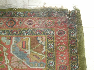 OLD ZIEGLER MAHAL RUG FROM ENGLISH COUNTRY HOUSE 82"X46"(6'10X3'10")                        