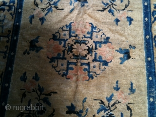 Very pretty late 18th/early 19th century Ning Xia rug. Nice condition for age.                    