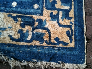 Very pretty late 18th/early 19th century Ning Xia rug. Nice condition for age.                    