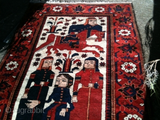 Very unusual design. Early 20th century Baluch rug. In perfect pile. The rug speaks for itself.                 