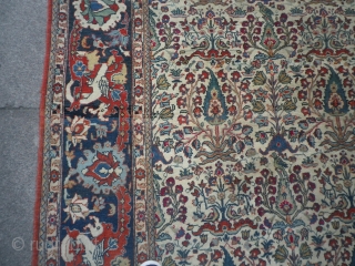 Antique persian Handmade Qum carpet size 310x220cm Zelosoltan Design
fairly good condition 
free postage to uk mainland                 