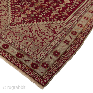 Antique Turkish Banaz Oushak Village Rug, Circa 1870,
5’5 x 6’7 Ft.
Kayarugs1@gmail.com                      