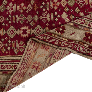 Antique Turkish Banaz Oushak Village Rug, Circa 1870,
5’5 x 6’7 Ft.
Kayarugs1@gmail.com                      