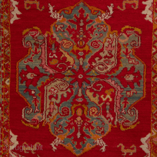 Antique Turkish Oushak Rug, Circa 1880, 4 x 6’8 Ft.                       