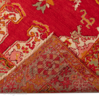 Antique Turkish Oushak Rug, Circa 1880, 4 x 6’8 Ft.                       