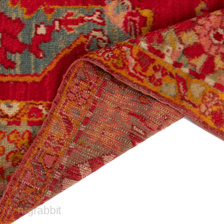 Antique Turkish Oushak Rug, Circa 1880, 4 x 6’8 Ft.                       