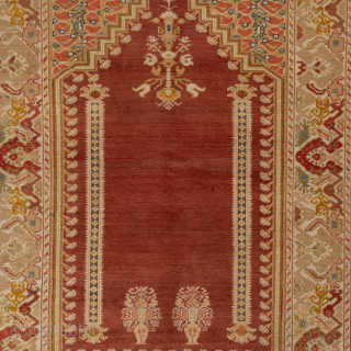 Antique Turkish Apple Ghiordes Rug, Circa 1880, 3’11 x 5’11 Ft.                      