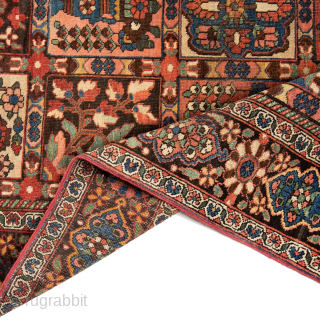 Antique Persian Bakhtiari Rug, Circa 1900, 4’7 x 6’9 Ft.
                       