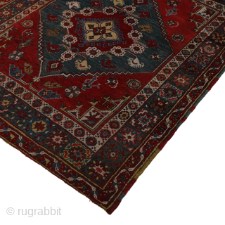 Antique Turkish Dazkiri Village Rug, Great Color, Circa 1870, 4’2 x 5’5 Ft.                    