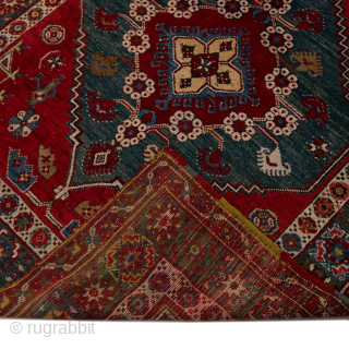 Antique Turkish Dazkiri Village Rug, Great Color, Circa 1870, 4’2 x 5’5 Ft.                    