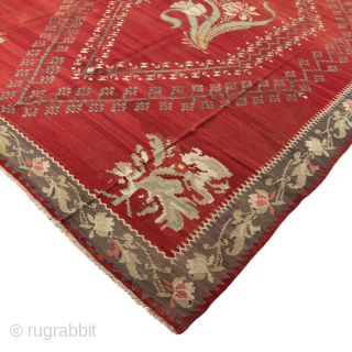 Antique Bessarabian Kilim, Circa 1920, 8’5 x 12’11 Ft.
Kayarugs1@gmail.com                        