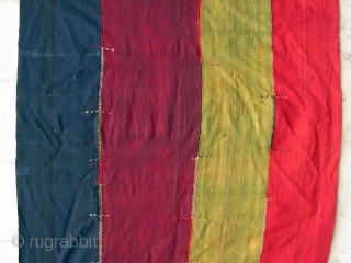 A large Malatya Kurdish Perde in four parts. 146 x 61 inches (370 x 155 cm). Goat hair with natural colors (possible exception, the orange parts of the embroidery seams) Excellent condition. 