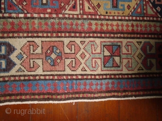 Moghan rug,Caucasus,around 1900,(102-246 cm),evenly worn                            