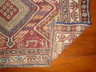 Shirvan,circa 1900,(106x145),low pile evenly worn                            