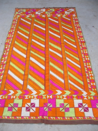 Early 20th Century Phulkari from Swat Valley,Supereb fine work done,Silk on cotton,Very nice desigen and excellent condition.E.mail for more info.             