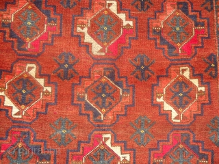 Central Asian Rug with very nice colors and design,very good condition,both ends have beautiful Kilim Size 
4'11"*3'3".E.mail for more info and pics.           
