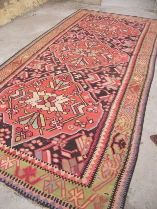 19th Cen Supereb Bijar Long Kilim ?,Very good,colurs and nice condition.Very Rare and supereb pce,Hand washed ready for the display,E.mail for more info.          