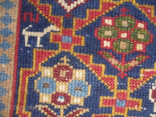 Colourfull Kuba Shirvan Rug,exceptional dyes and a very nice desigen with some motifs,good condition with some old repair done perfectly.Very fine weave.Hand washed Ready for the display.      