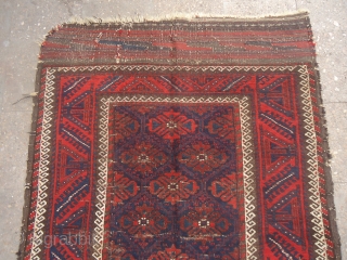Baluch Rug with both kilim endings and good age,all natural colors,all original without any repair or work done.As found.E.mail for more info and pics.         