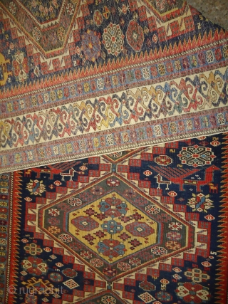 Fantastic Dated Large and very fine shirvan with 100% naturl colours,good wool and desigen and fine condition.Excellent colourfull pce.Size 8'10"*3'8".E.mail for more info.          