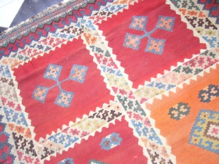 Supereb Qashqai Kilim,very fine weave,nice colours,good desigen,all original,very good pce,Size7'10"*5'.Look more good in day light,Handwashed Ready for use,E.mail for more info.            