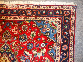 Kashan Poshti with shiney wool,Perfect condition,Handwashed ready for the display.Size 3'3"*3'3".E.mail for more ifno.                   