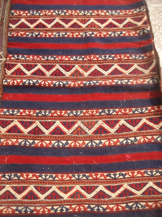 Anatolian Heybey or Grain with natural colors,fine weave,good design .Very nice condition with original stripe backing.All beautiful colors,without any work done.Size 3'8"*2'1".E.mail for more info and pics.      