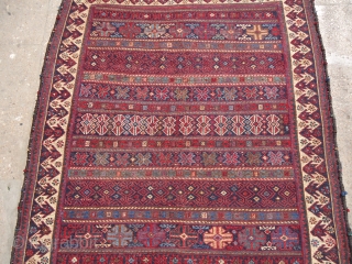 Beautiful Afshar Flatwoven Pannel,with good colors and condition.Without any repair or work done.very nice pce with an excellent design.Size 5'1"*4'.E.mail for more info.          