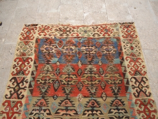 Anatolian Kilim with beautiful colors and design and good age,Size 5'8"*4'5".E.mail for more info.                   