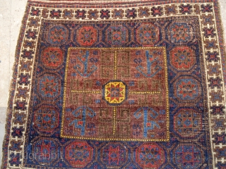 Baluch bagface with good colors and design,reasonable condition.Fine weave.Size 2'7"*2'7".E.mail for more info.                    