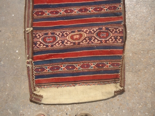 Beautiful Anatolian Grain Bag with original kilim backing,very nice design and fine weave,all orignal.E.mail for more info and pics.              