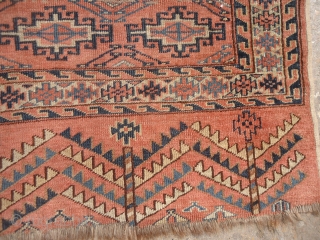 Turkmon Chuval with very good condition no repairs or work done,fine weave and good colors.Size 3'8"*2'4".E.mail for more info and pics.            