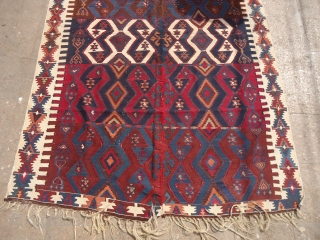 Colorful Anatolian Kilim with fine weave and good age,excellent condition and all natural colors.E.mail for more info and pics.              