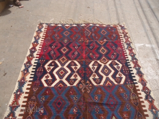 Colorful Anatolian Kilim with fine weave and good age,excellent condition and all natural colors.E.mail for more info and pics.              
