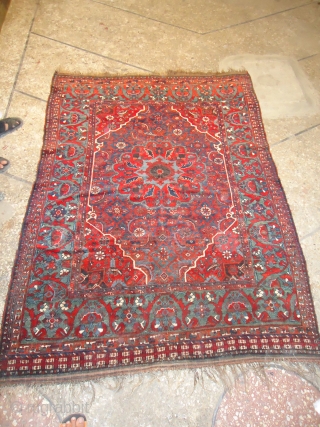 Beautiful Khamseh or Qashqai Rug,with beautiful colours and shiney wool,very nice design,Fine weave and very good condition.Size 6*4'6".E.mail for more info.            