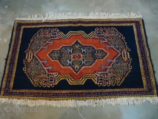 Finely woven Senneh Poshti,with great colours and design,Ready for the show,Size 3'3"*2ft.E.mail for more info.                  