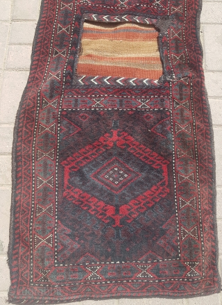Baluch Khorjin with good colors and fine weave,kilim backing,nice design and colors.Size 5'3"*1'11".E.mail for more info and pics.               