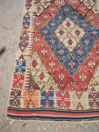 Anatolian Kilim with good colors and design,fine weave,beautiful pce,good condition.Size 7*4'3".E.mail for more info.                   
