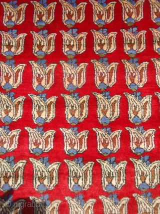 Isfahan Mat with beautiful colors and unusual design , very fine weave and perfect condition.Without any repair or work done.Size 2'9"*2'3".E.mail for more info.         