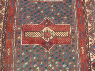 Shirvan Rug with great natural colors and design,very fine weave,old repairs have done,very nice design.Size 5'2"*3'11".E.mail for more info and pics.            