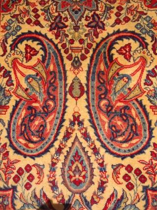 Ferahan Sarouk Mat with beautiful colors and very nice unusual design,nice colors,very fine weave.Perfect condition.Size 4*2'2".E.mail for more info.              