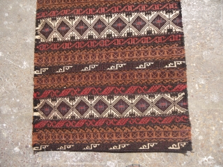 Sistan Baluch Balisht with original backing and great natural colors,beautiful desigen and fine weave,all original without any repair or work done.Size 3ft*1'8".E.mail for more info and pics.      