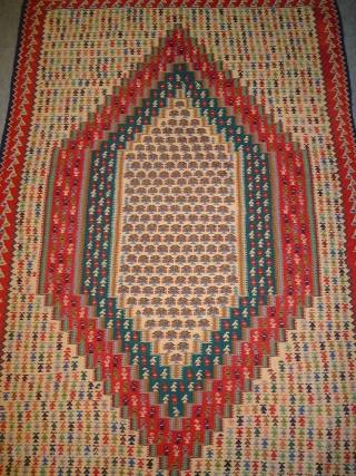 Very fine Senneh Kilim,with beautiful colors and design,excellent condition,E.mail for more info.                     