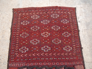 Baluch ? Uzbek ? Flatwoven Khorjin with perfect condition and original backing,good colors and beautiful design,a very nice pce.Size 4'7"*2'2".E.mail for more info.          