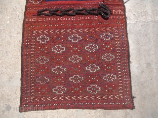 Baluch ? Uzbek ? Flatwoven Khorjin with perfect condition and original backing,good colors and beautiful design,a very nice pce.Size 4'7"*2'2".E.mail for more info.          