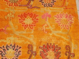 Tibet mat with good age colors and design, all original.E.mail for more info and pics.                  