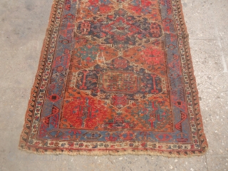  Caucasian Soumac Kilim with fragmentary condition.I found it in the same condition,very nice colors, some synthetic pink, and beautifully drwan border.Size 6'3"*3'11".E.mail for more info and pics.     